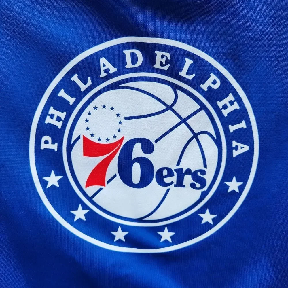 Philadelphia 76ers Hoodie Sweatshirt NBA Basketball Size Youth XL Blue